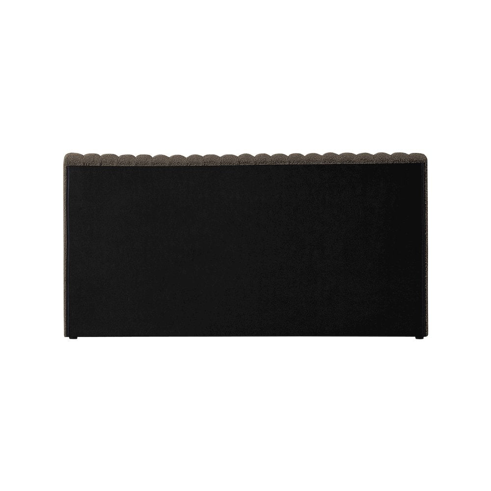 Nash Brown Boucle Fabric Full Bed
