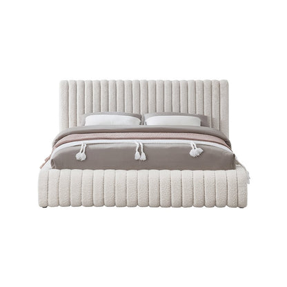 Nash Cream Boucle Fabric Full Bed