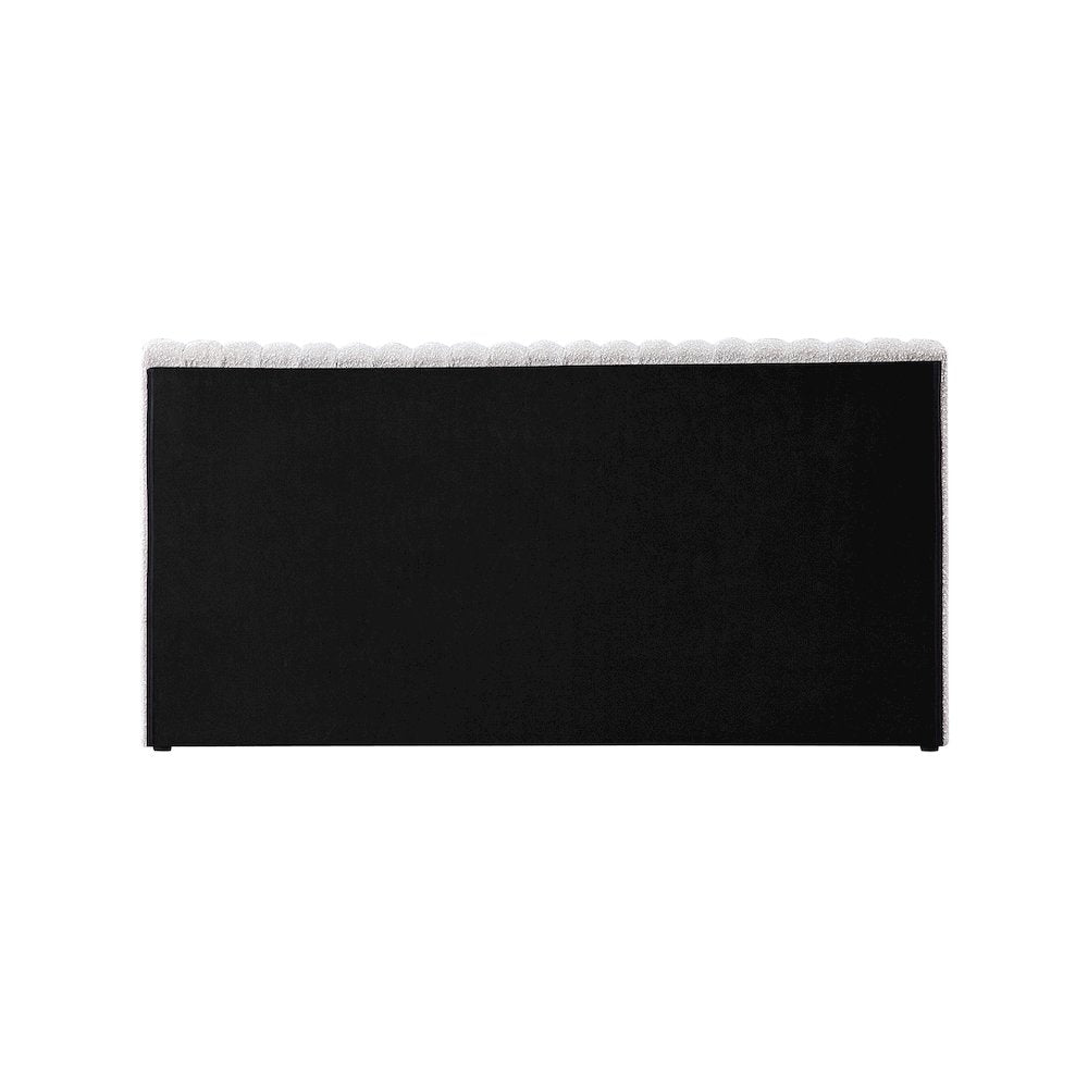 Nash Cream Boucle Fabric King Bed