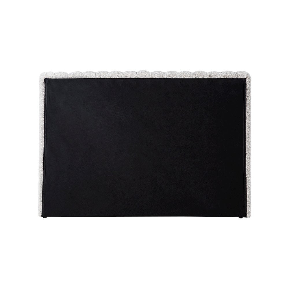 Nash Cream Boucle Fabric Twin Bed