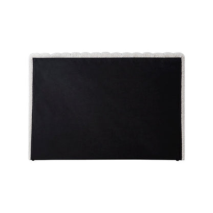 Nash Cream Boucle Fabric Twin Bed