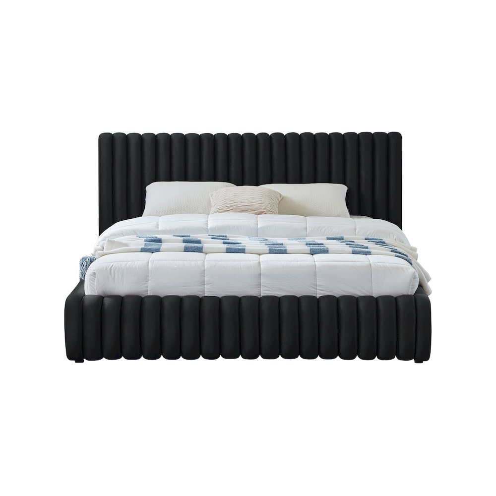 Nico Black Velvet Full Bed