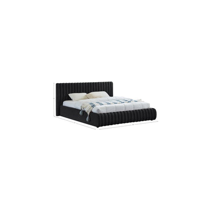Nico Black Velvet King Bed