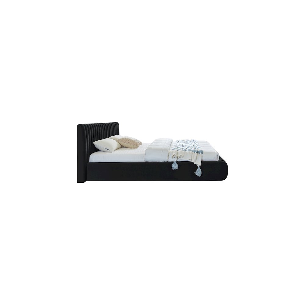 Nico Black Velvet King Bed