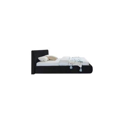 Nico Black Velvet King Bed