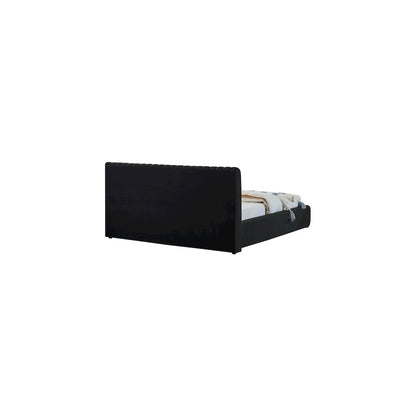 Nico Black Velvet Queen Bed