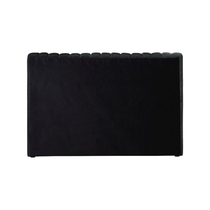 Nico Black Velvet Twin Bed