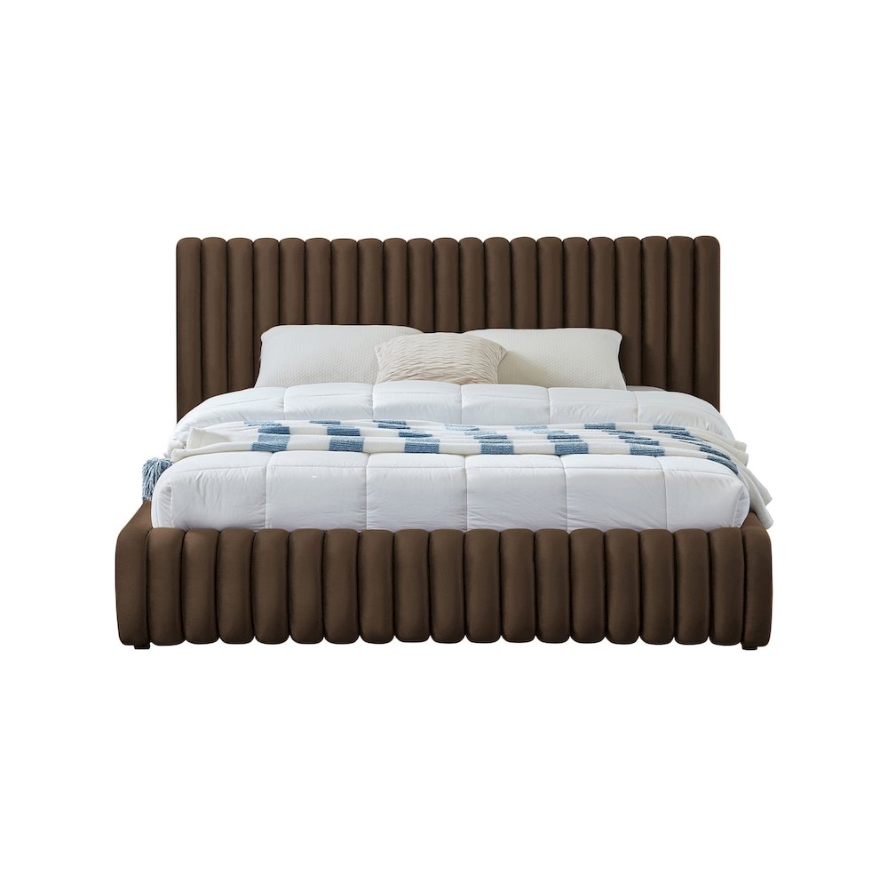 Nico Brown Velvet Full Bed