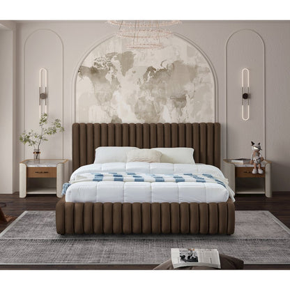 Nico Brown Velvet Full Bed