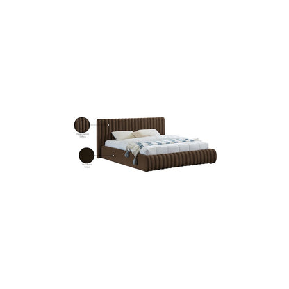 Nico Brown Velvet King Bed