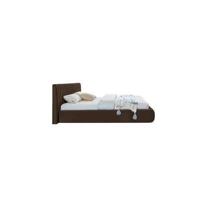 Nico Brown Velvet King Bed