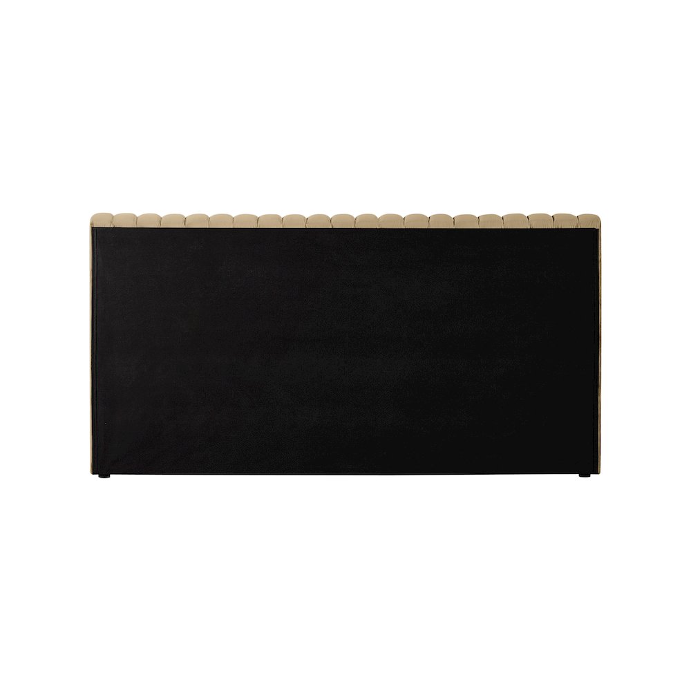 Nico Camel Velvet Queen Bed