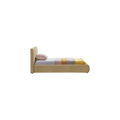 Nico Camel Velvet Twin Bed
