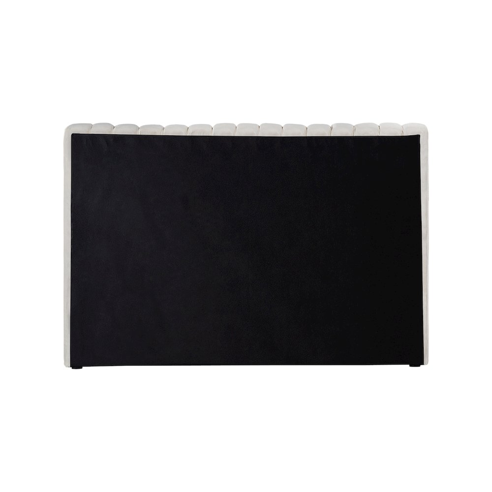 Nico Cream Velvet Twin Bed