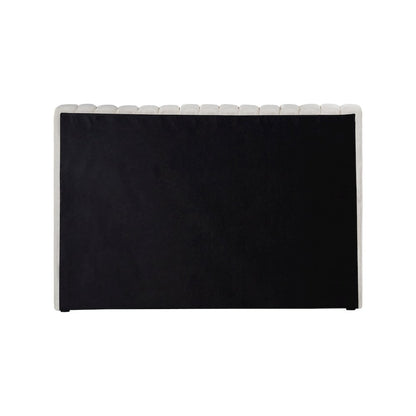 Nico Cream Velvet Twin Bed