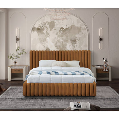 Nico Saddle Velvet King Bed