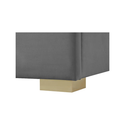 Nora Grey Velvet King Bed