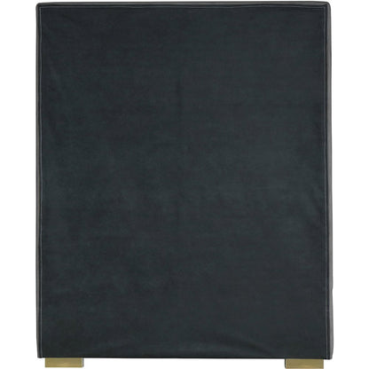 Nora Grey Velvet Twin Bed