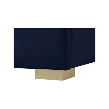 Nora Navy Velvet Full Bed