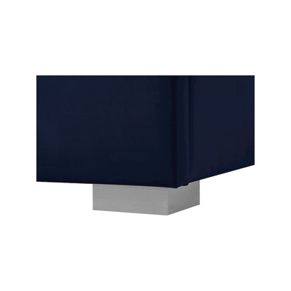 Nora Navy Velvet King Bed