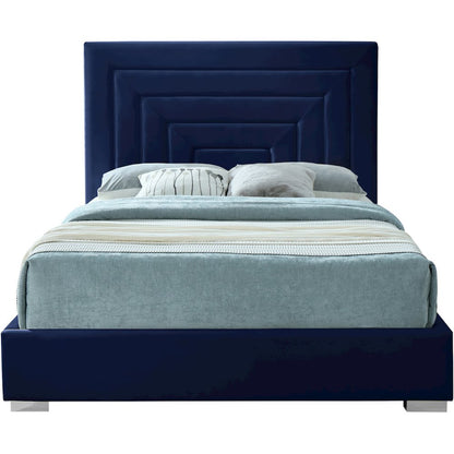 Nora Navy Velvet King Bed