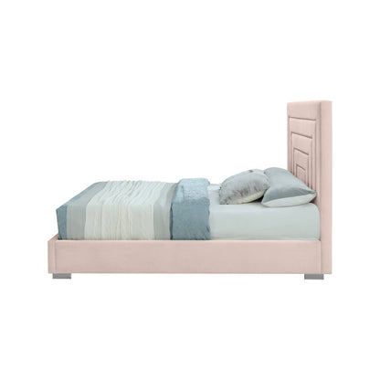 Nora Pink Velvet King Bed