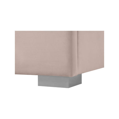 Nora Pink Velvet King Bed