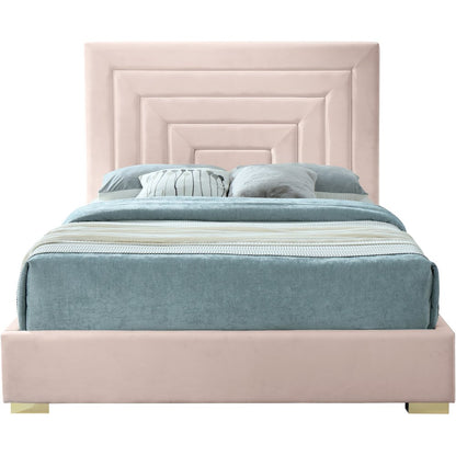 Nora Pink Velvet King Bed