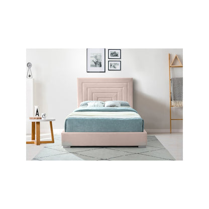 Nora Pink Velvet King Bed