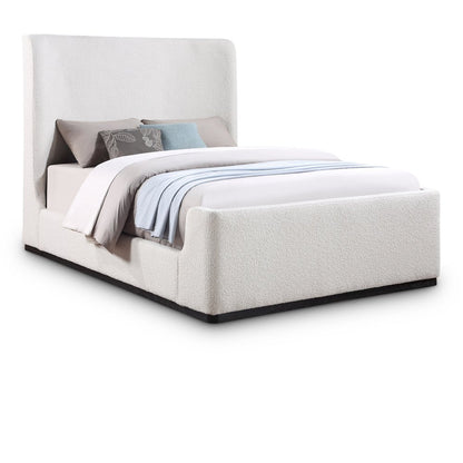 Oliver Cream Boucle Fabric Full Bed