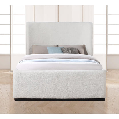 Oliver Cream Boucle Fabric Full Bed