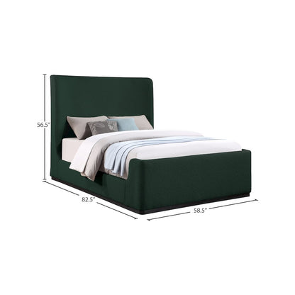 Oliver Green Boucle Fabric Full Bed
