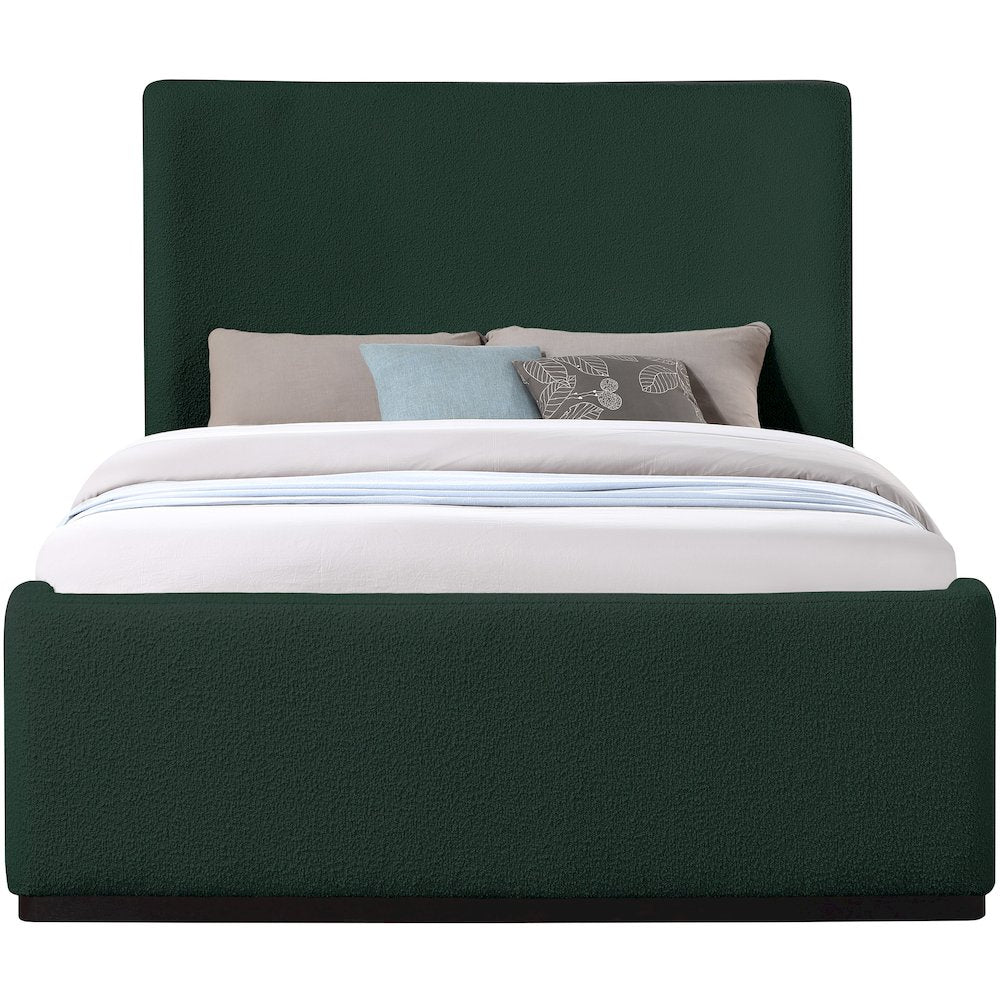 Oliver Green Boucle Fabric King Bed