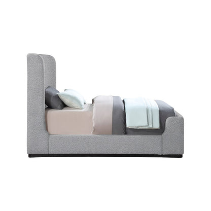 Oliver Grey Boucle Fabric Twin Bed