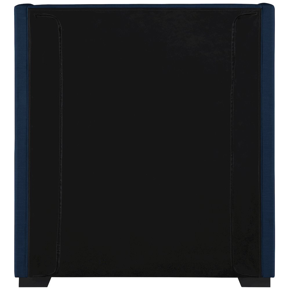 Oxford Navy Linen Textured Fabric Twin Bed