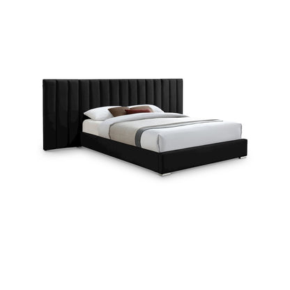Pablo Black Velvet King Bed