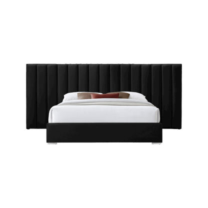 Pablo Black Velvet King Bed