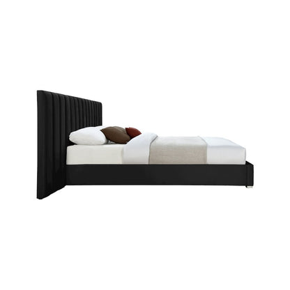 Pablo Black Velvet King Bed