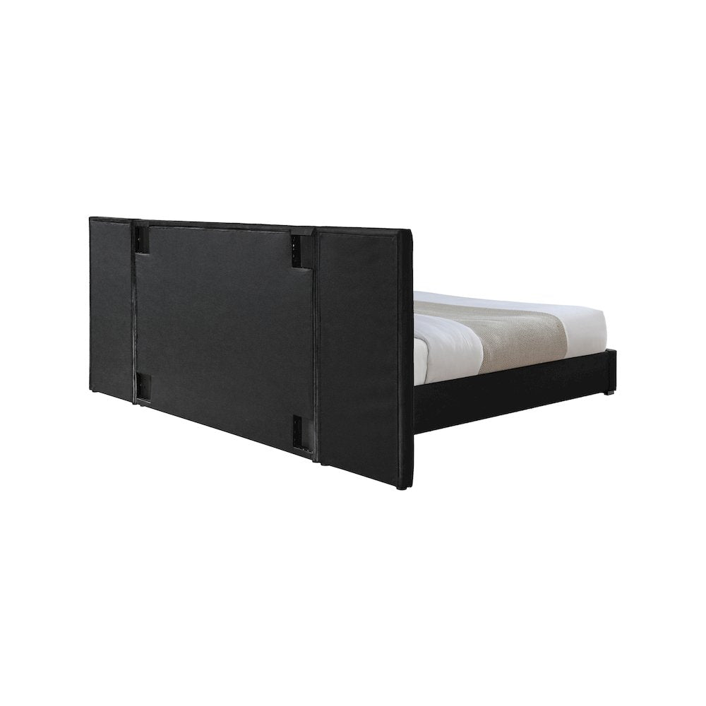 Pablo Black Velvet King Bed