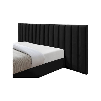 Pablo Black Velvet King Bed
