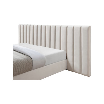 Pablo Cream Velvet King Bed