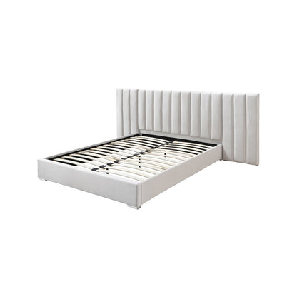 Pablo Cream Velvet King Bed