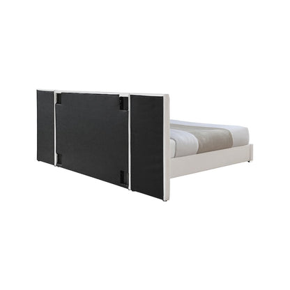 Pablo Cream Velvet Queen Bed