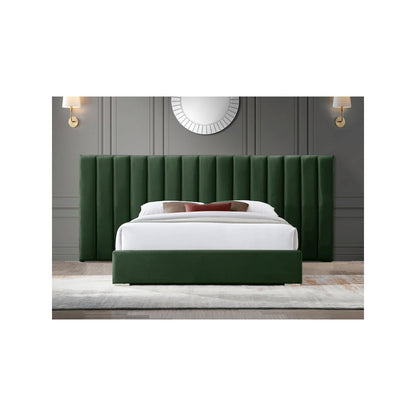 Pablo Green Velvet King Bed
