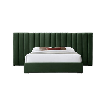 Pablo Green Velvet Queen Bed