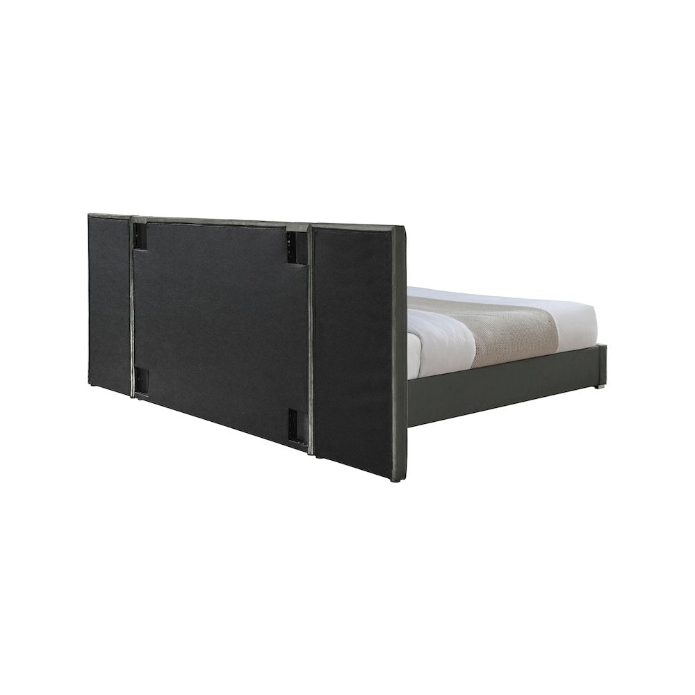 Pablo Grey Velvet King Bed