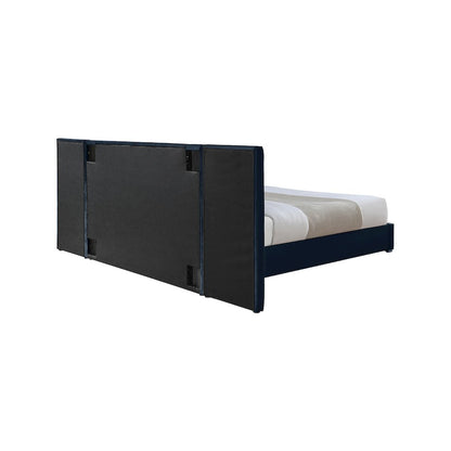 Pablo Navy Velvet King Bed