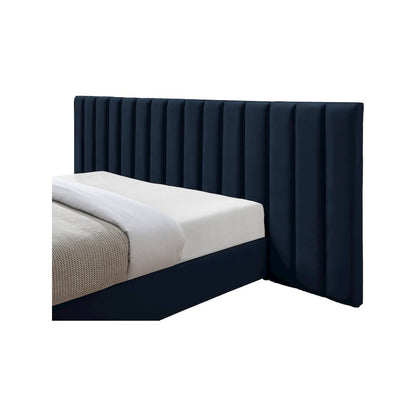 Pablo Navy Velvet King Bed