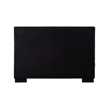 Paxton Black Chenille Fabric Queen Bed