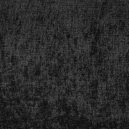 Paxton Black Chenille Fabric Queen Bed